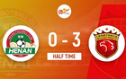 半場(chǎng)海港3-0河南，李新翔破門，蒯紀(jì)聞助攻，萊昂傳射。