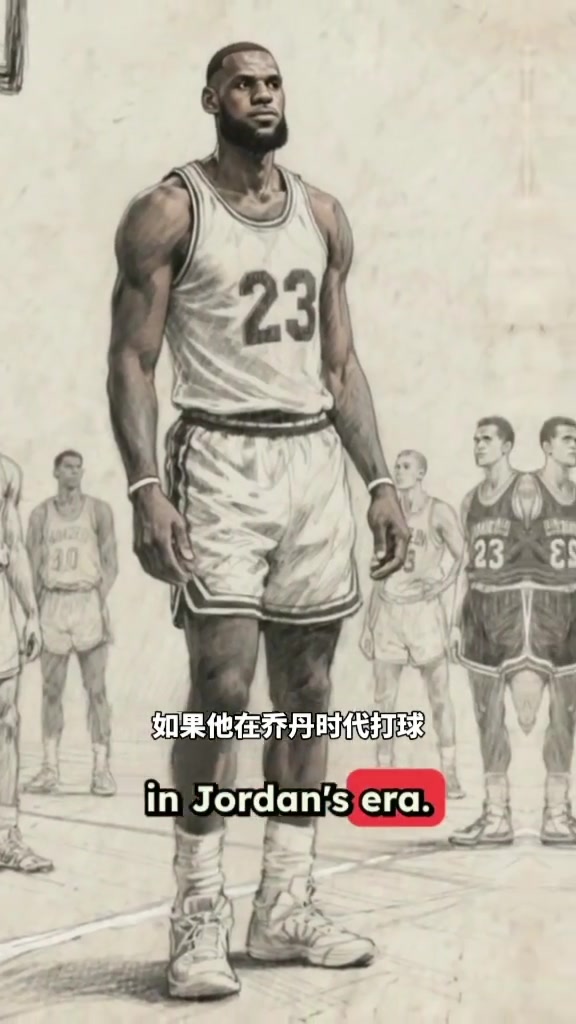 外國詹蜜設(shè)想詹姆斯在喬丹時(shí)代每晚40分三雙 可以防5個(gè)位置
